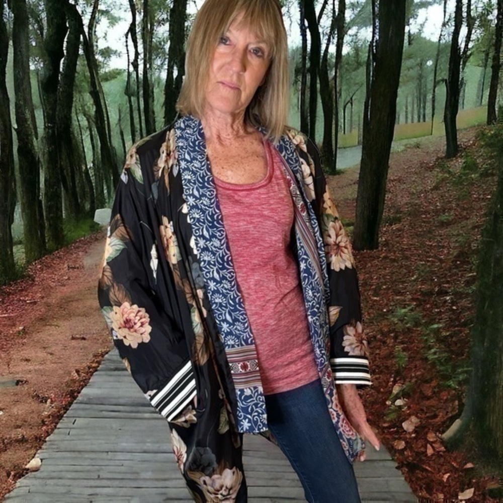 Johnny Was silk reversible Organica kimono/jacket NWT (extremely oversized)